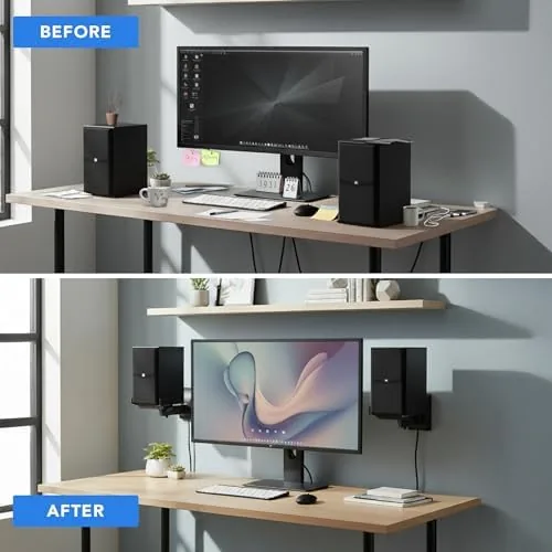 Testing the Mount-It! Bookshelf Speaker Wall Mount, Pair of Universal Side Clamping over two weeks