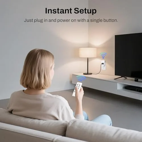 The BN-LINK Wireless Remote Control Outlet Electrical Switch for Lights, Fans in real use