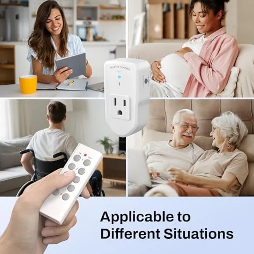 Another view of the BN-LINK Wireless Remote Control Outlet Electrical Switch for Lights, Fans