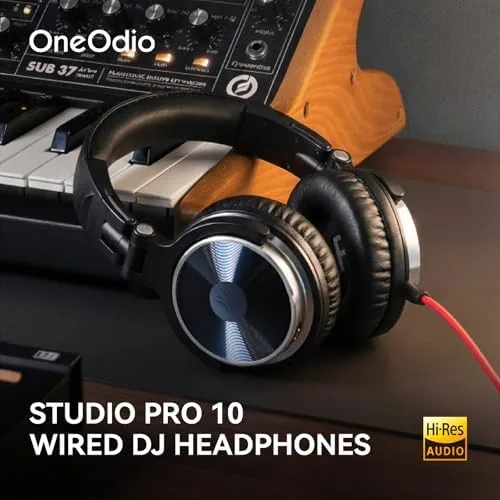 Close look at the OneOdio Wired DJ Hi-Res Over-Ear Headphones for PC, Keyboard Guitar build quality