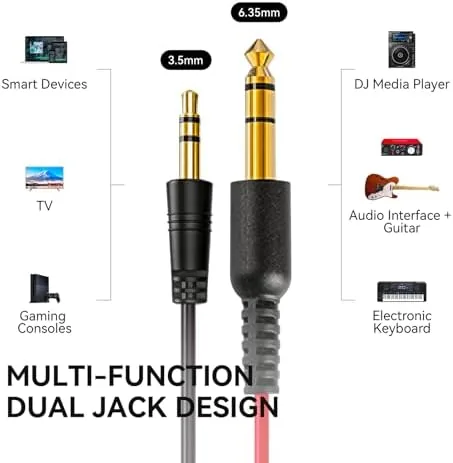 Detail shot of the OneOdio Wired DJ Hi-Res Over-Ear Headphones for PC, Keyboard Guitar features
