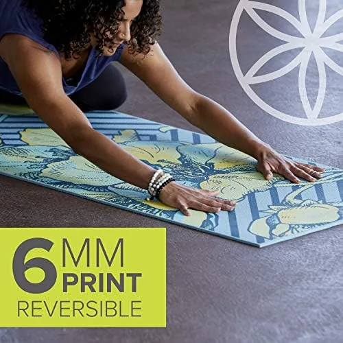 Another view of the Gaiam Yoga Mat - Premium 6mm Print Reversible Extra Thick