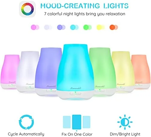 Another view of the Homeweeks Essential Oil Diffuser for Room 100 ML 1 Pack