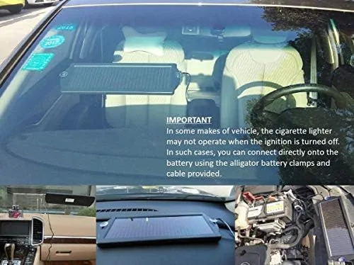 The Car Battery Trickle Charger & Maintainer 12V Solar Panel Power in real use