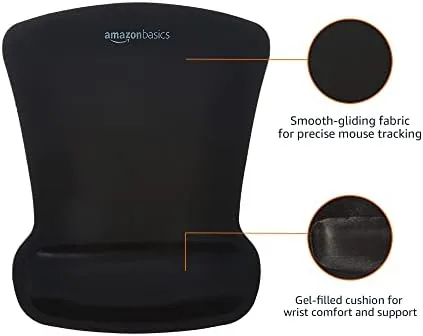 Close look at the Amazon Basics Ergonomic Mouse Pad with Wrist Support for Pain build quality