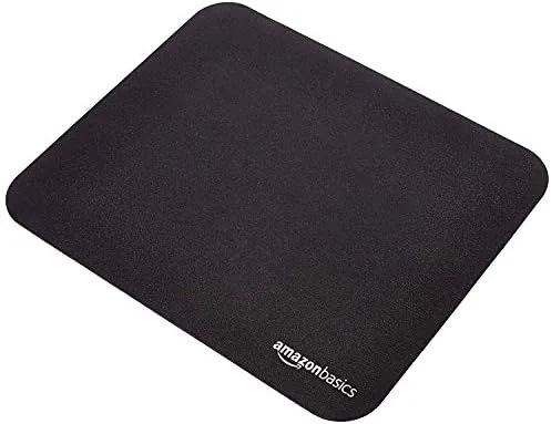 Overview of the Amazon Basics Square Mouse Pad, Cloth with Rubberized Base, Standard