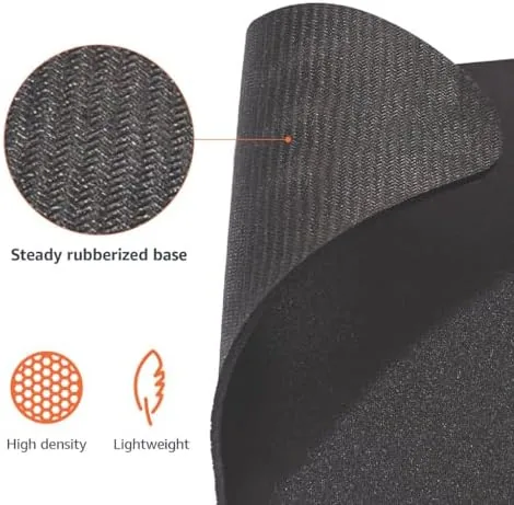 Close look at the Amazon Basics Square Mouse Pad, Cloth with Rubberized Base, Standard build quality