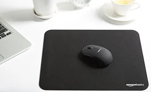 Another view of the Amazon Basics Square Mouse Pad, Cloth with Rubberized Base, Standard