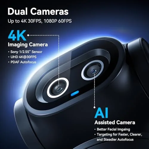 Close look at the EMEET PIXY Dual-Camera AI-Powered PTZ Camera 4K, AI Tracking | build quality