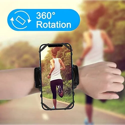 Close look at the VUP Wristband Phone Holder for Running, 360° Rotatable Forearm Sports build quality