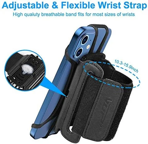 The VUP Wristband Phone Holder for Running, 360° Rotatable Forearm Sports in real use