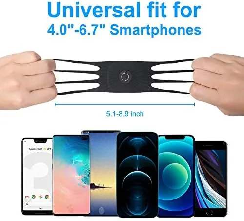 Another view of the VUP Wristband Phone Holder for Running, 360° Rotatable Forearm Sports