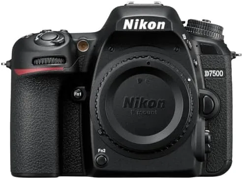 The D7500 next to a modern mirrorless camera for comparison