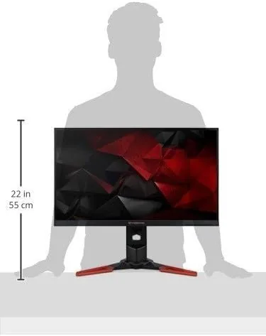 The Predator XB271HU beside a budget 1440p monitor for comparison