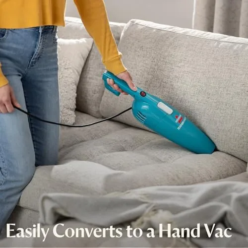 The Bissell 2033 Featherweight Stick Lightweight Bagless Vacuum and Electric Broom in real use