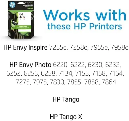 Inserting an HP 64 cartridge into the open printer cartridge bay