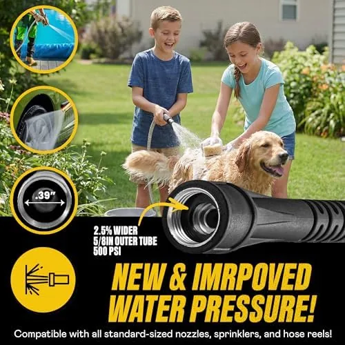 The BIONIC STEEL 25 Ft Metal Garden Hose with Sprayer Nozzle in real use