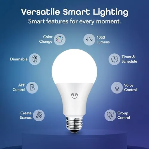 Close look at the Geeni Prisma 1050 Wi-Fi LED Light Bulb, Multicolor (2700K), Dimmable build quality