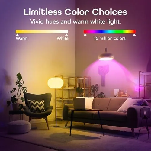 The Geeni Prisma 1050 Wi-Fi LED Light Bulb, Multicolor (2700K), Dimmable in real use