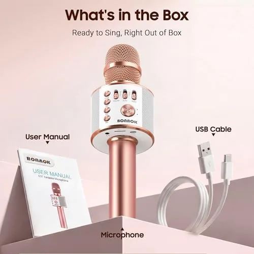 The BONAOK Wireless Bluetooth Karaoke Microphone,3-in-1 Portable Handheld Karaoke Mic Speaker compared in context