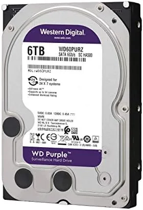 Close look at the Western Digital 6TB WD Purple Surveillance Internal Hard Drive HDD build quality