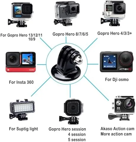 Close look at the Suptig Tripod Mount Adapter for Gopro Mission 1 Pro, Gopro build quality