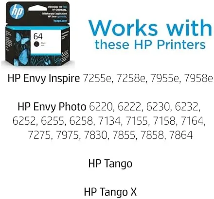 Close look at the HP 64 Black Ink Cartridge | Works with Envy Inspire build quality