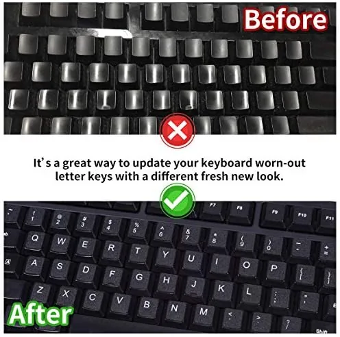 The English Keyboard Stickers, 2 Pack Replacement Keyboard Letters Sticker | in real use