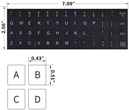 The English Keyboard Stickers, 2 Pack Replacement Keyboard Letters Sticker | compared in context
