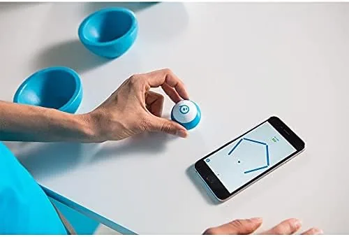 The Sphero Edu app on a tablet showing a drag and drop coding block