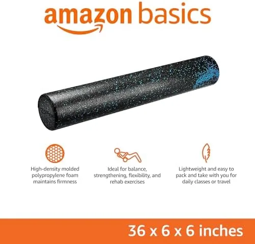 Close look at the Amazon Basics High Density Foam Roller for Exercise and Recovery build quality