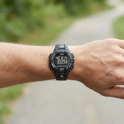 Close look at the Timex Men's Ironman Triathlon Rugged 30 44mm Resin Strap Watch build quality