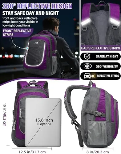 The ProEtrade Backpack Bookbag for College Sturdy Travel Business Hiking Fit in real use