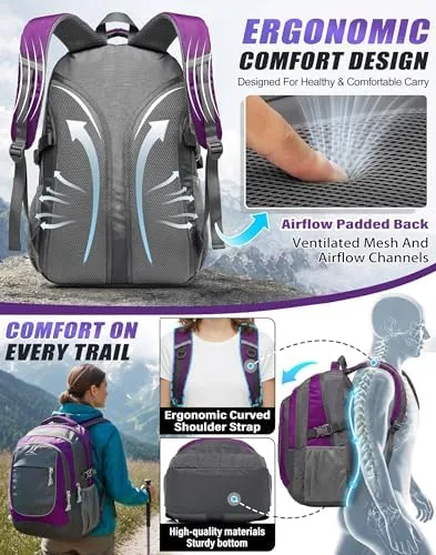 Another view of the ProEtrade Backpack Bookbag for College Sturdy Travel Business Hiking Fit