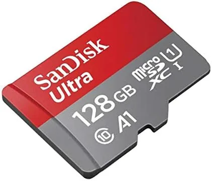 The card installed in an Android phone showing app storage on the card