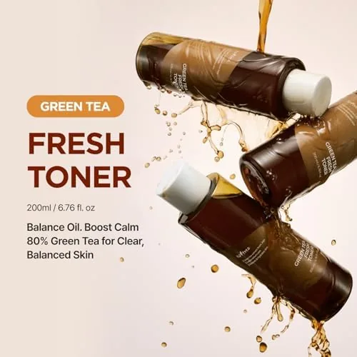 Close look at the ISNTREE Green Tea Fresh Toner | Korean Toner with Green build quality