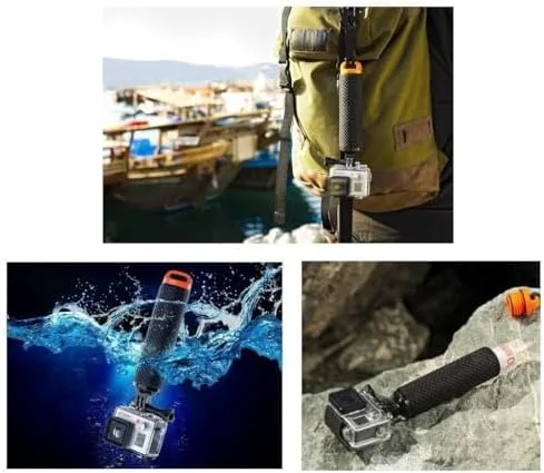 The Handler Floating Grip Underwater Stick Pole for Action Camera, Blue compared in context