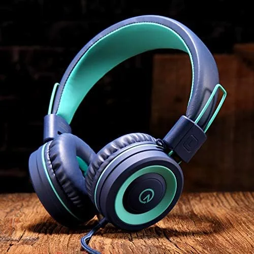 Another view of the noot products K11 Kids Headphones with Wired Cord 3.5mm Jack