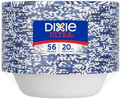 A stack of Dixie Ultra bowls ready for a family meal on a table