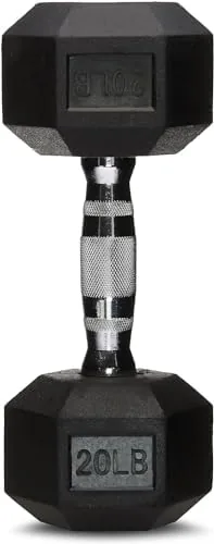 Another view of the Amazon Basics Rubber Hex Dumbbell Hand Weight