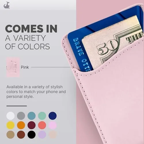 The Wallaroo Premium Leather Cell Phone Wallet Stick On - Android in real use