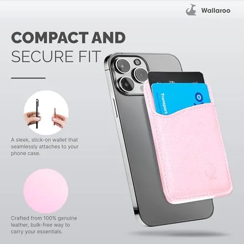 The Wallaroo Premium Leather Cell Phone Wallet Stick On - Android compared in context
