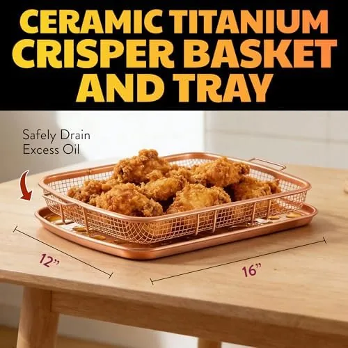 Close look at the Gotham Steel Air Fryer Basket for Oven - 16.5" x build quality