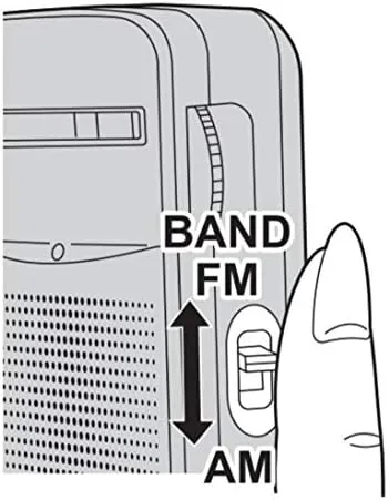 Another view of the Panasonic RF-P50d Pocket AM/FM Radio Silver RF-P50D