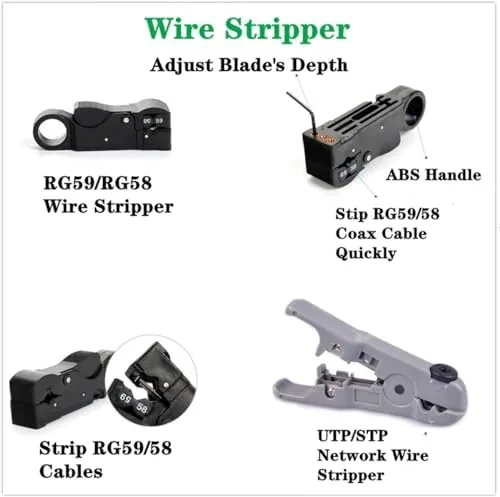 The Gaobige Network Tool Kit for Cat5 Cat5e Cat6, 11 in in real use