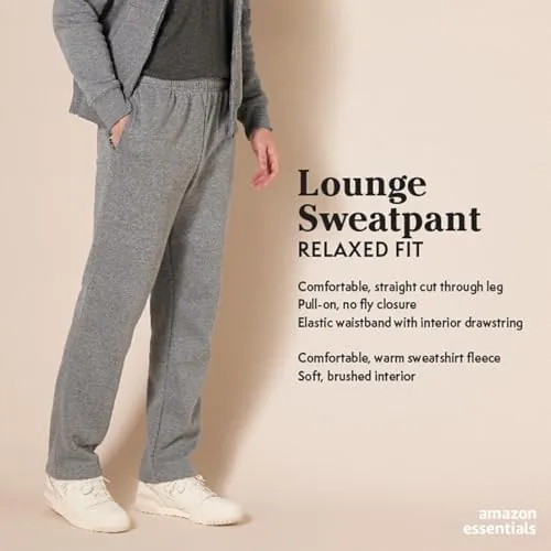 Close look at the Amazon Essentials Men's Relaxed Straight Leg Fleece Open Bottom Sweatpant build quality