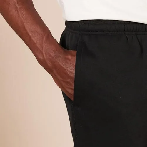 The Amazon Essentials Men's Relaxed Straight Leg Fleece Open Bottom Sweatpant in real use