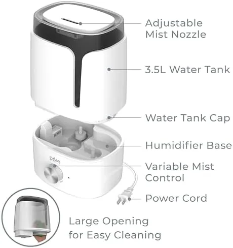 The Pure Enrichment HUME Ultrasonic Cool Mist Humidifier - Easy-Clean 3.5L compared in context