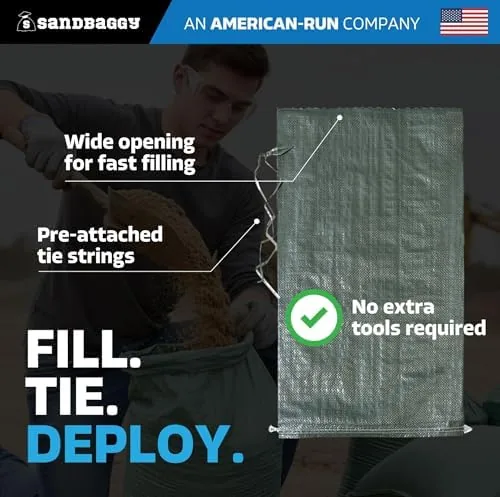 The Sandbaggy - Heavy Duty Empty Sandbags For Flooding (14" X compared in context