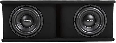Close look at the Skar Audio Dual 10" 2400W Loaded Sdr Series Vented Subwoofer build quality